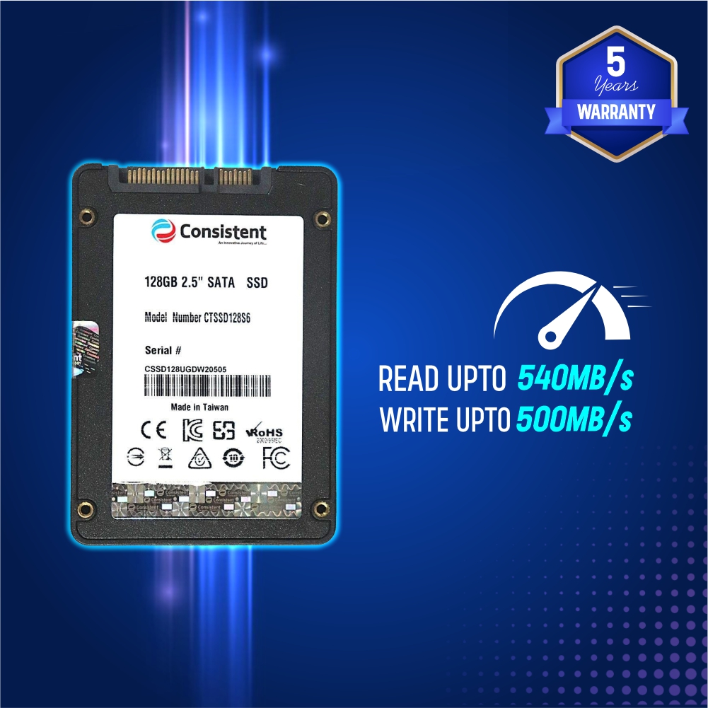 Consistent SSD 128GB 2.5 Inch SATA Internal SSD With 5Years Warranty