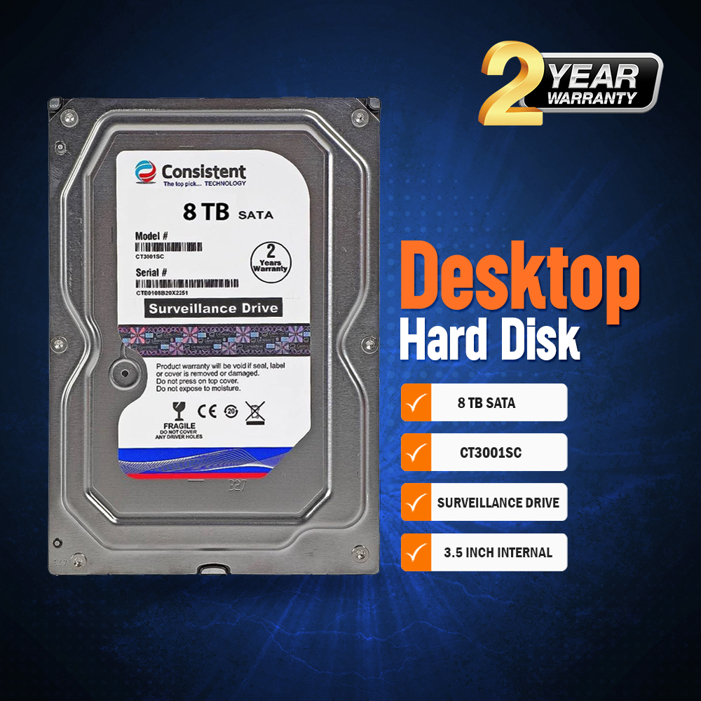 Consistent 8TB SATA 3.5 Inch Internal Hard Disk Drive HDD For Desktop Surveillance