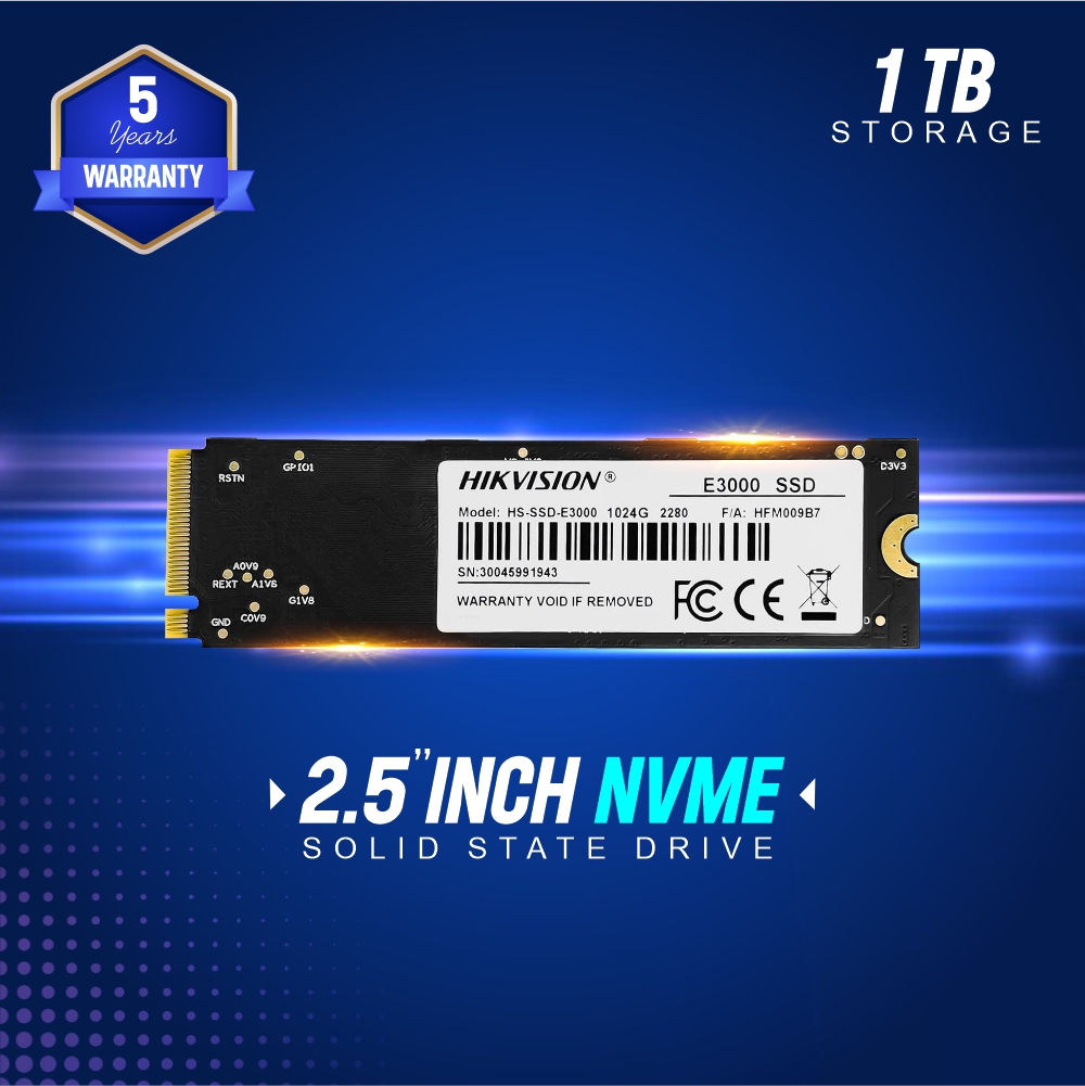 Hikvision SSD 1TB 2.5 Inch NVME Internal SSD With 5Years Warranty