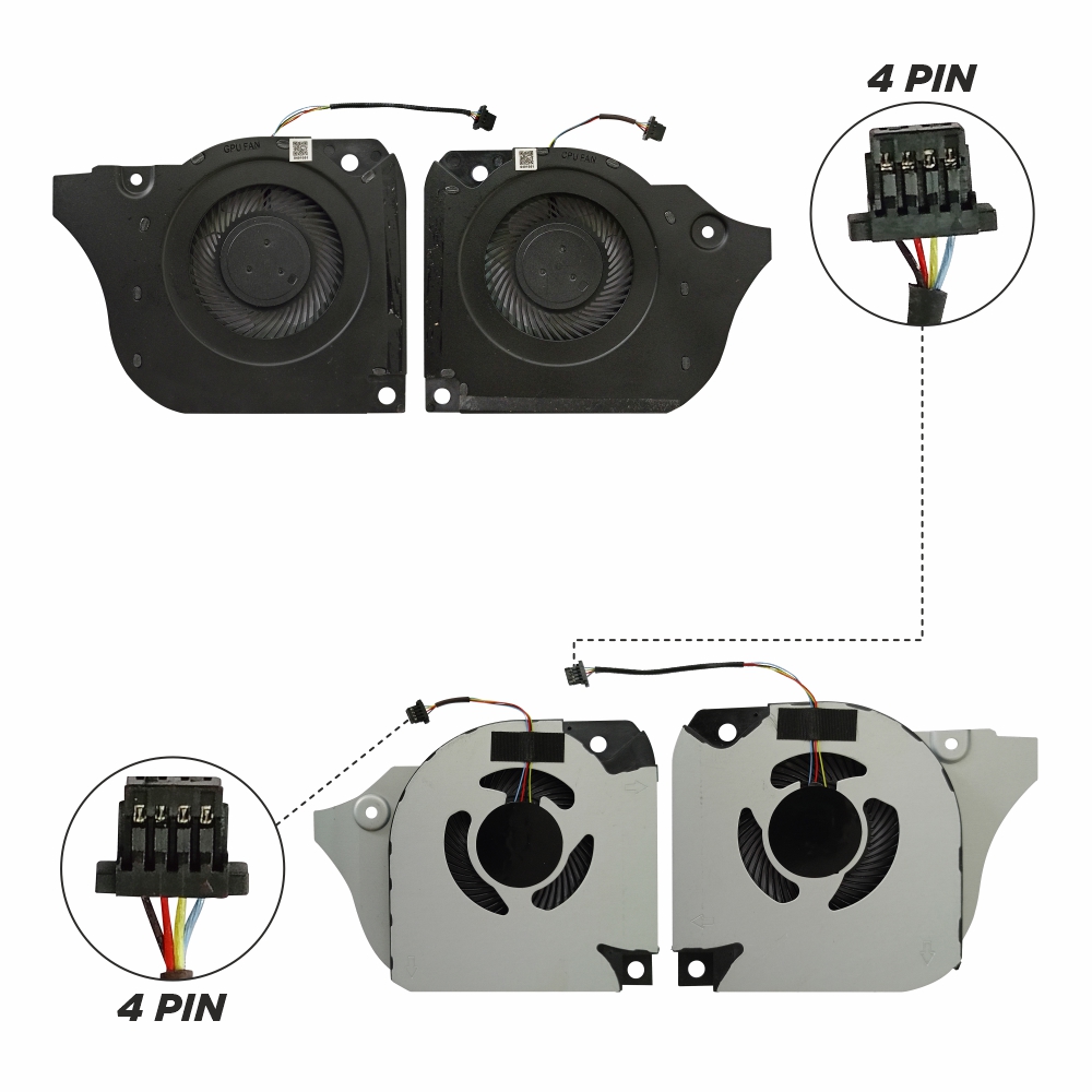 Laptop Fan For Dell Inspiron G5 5590 G7 7790 Pair Series CPU GPU Cooling Fan