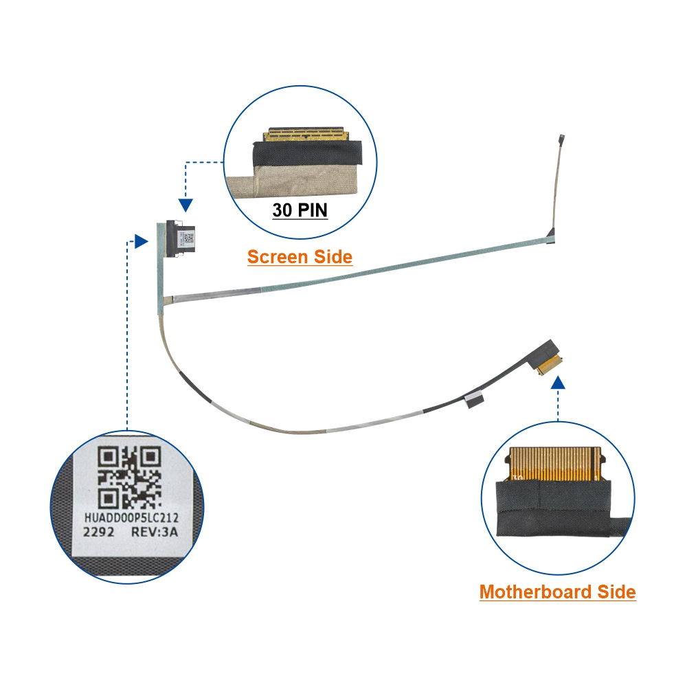 Laptop Internal Display Cable For HP 15S-FQ 30PIN LED Video Screen Cable