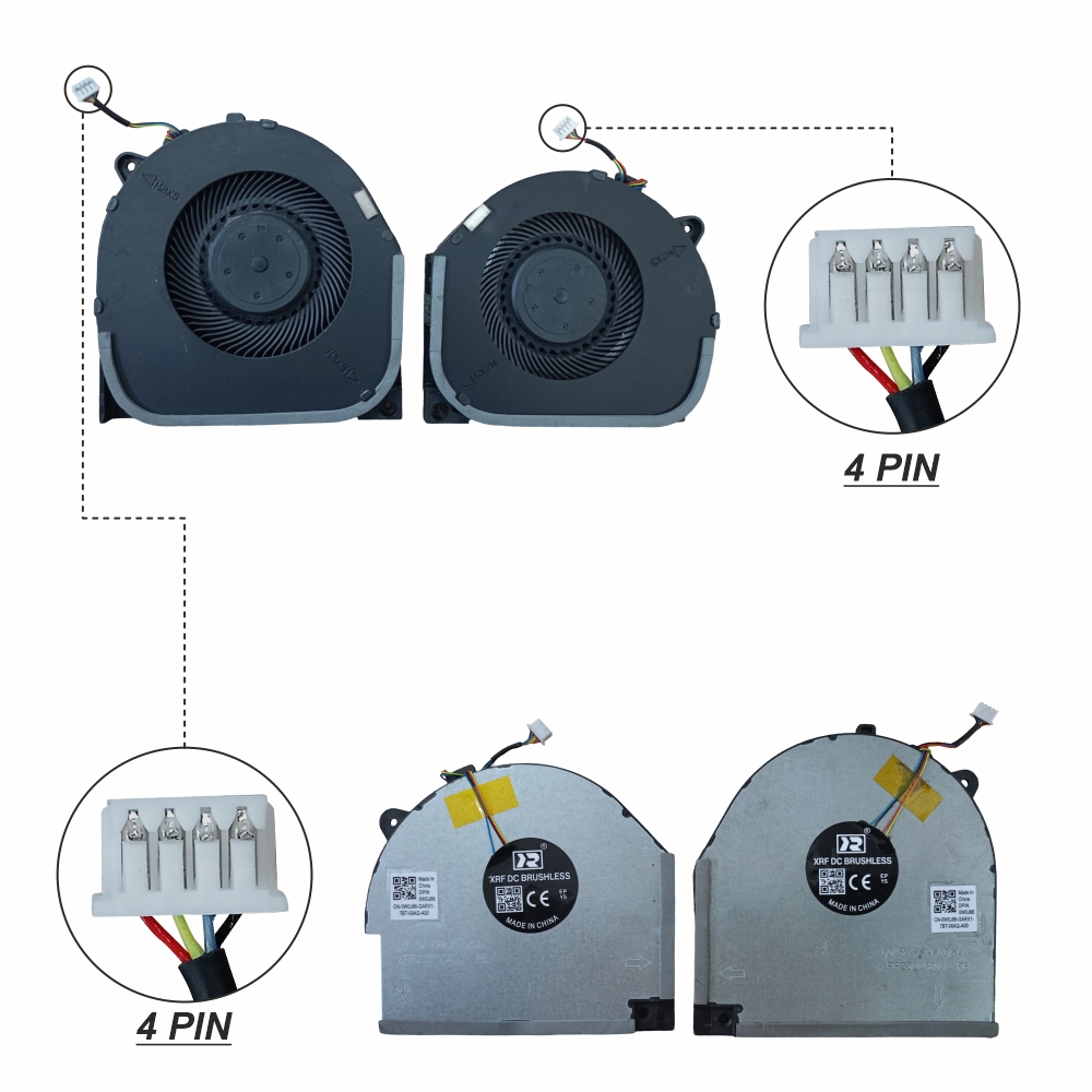 Laptop Fan For Lenovo Y530-15ICH Y540-15IRH Pair Series CPU GPU Cooling Fan