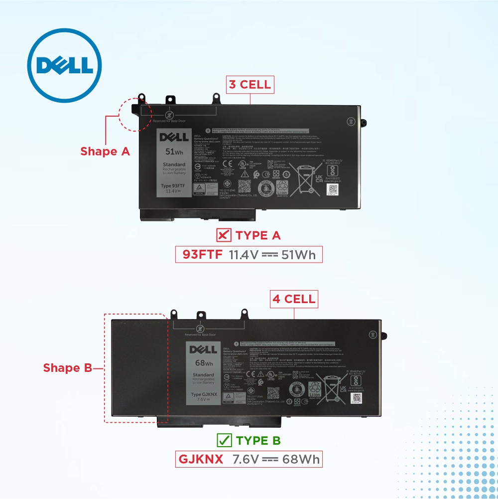 Genuine Battery For Dell E5580 5480 GJKNX 68Wh 4Cell 8500mAh