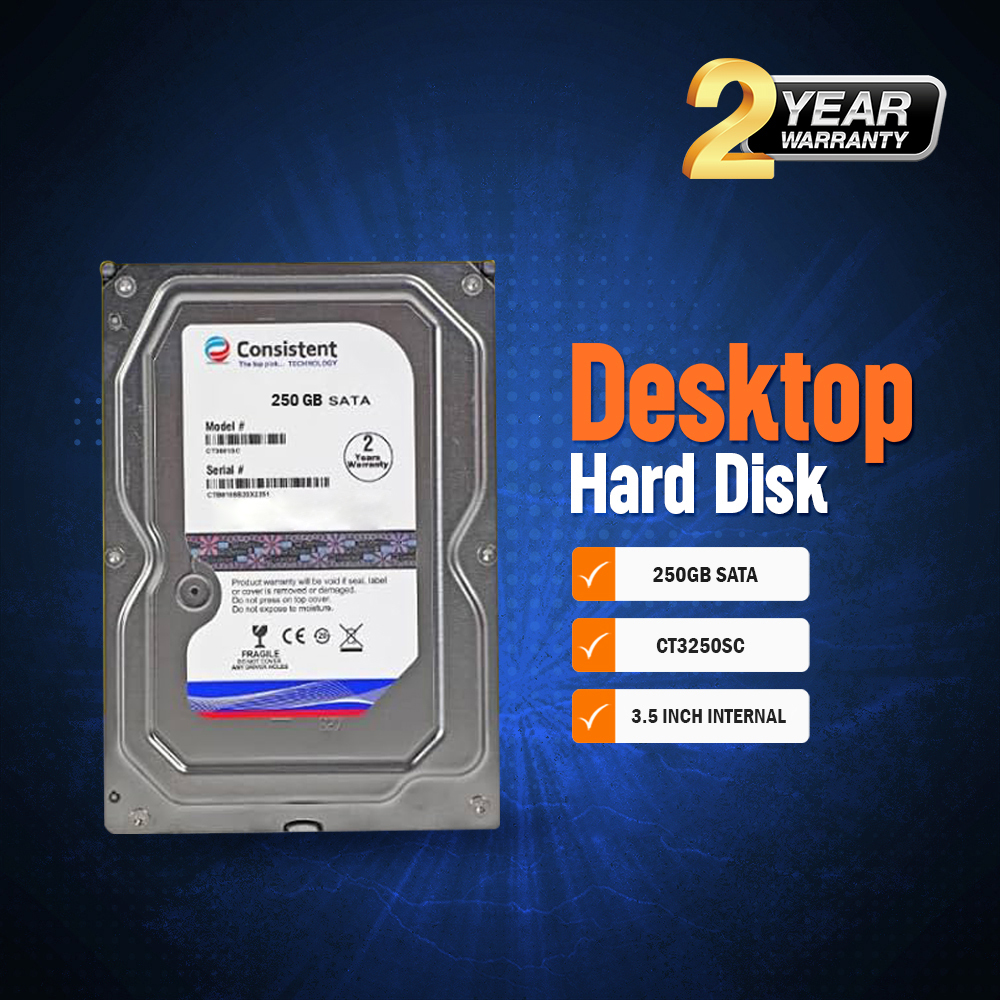 Consistent 250GB SATA 3.5 Inch Internal Hard Disk Drive HDD For Desktop