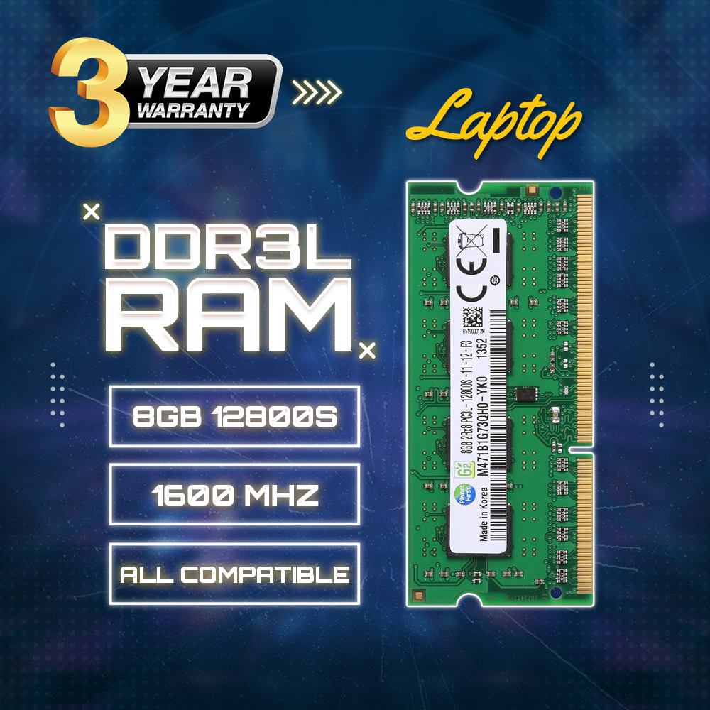 Refurbished Laptop Ram 8GB DDR3L 1600MHz 12800