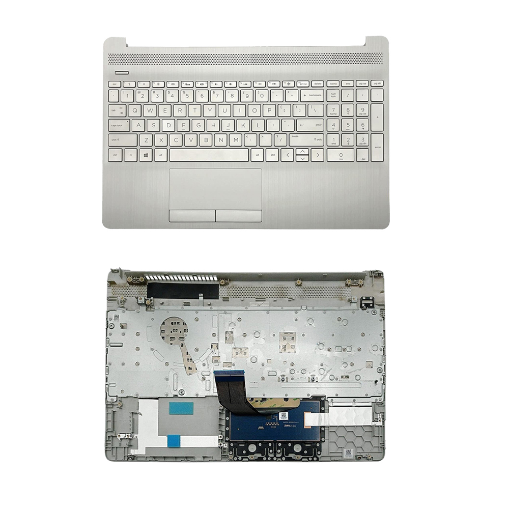 Touch Panel For HP 15-DW 15S-DU 15S-DY DR 250 G8 Palmrest Touchpad With Logic Card With Keyboard Silver