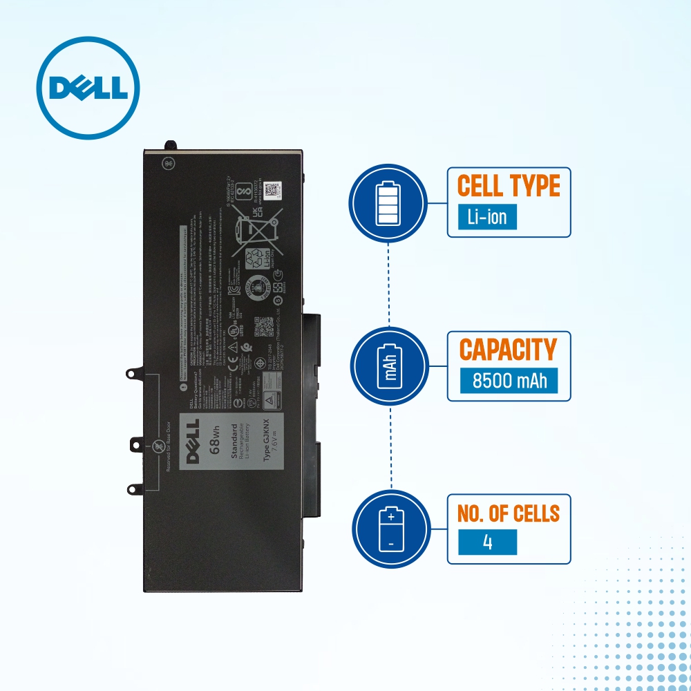 Genuine Battery For Dell E5580 5480 GJKNX 68Wh 4Cell 8500mAh
